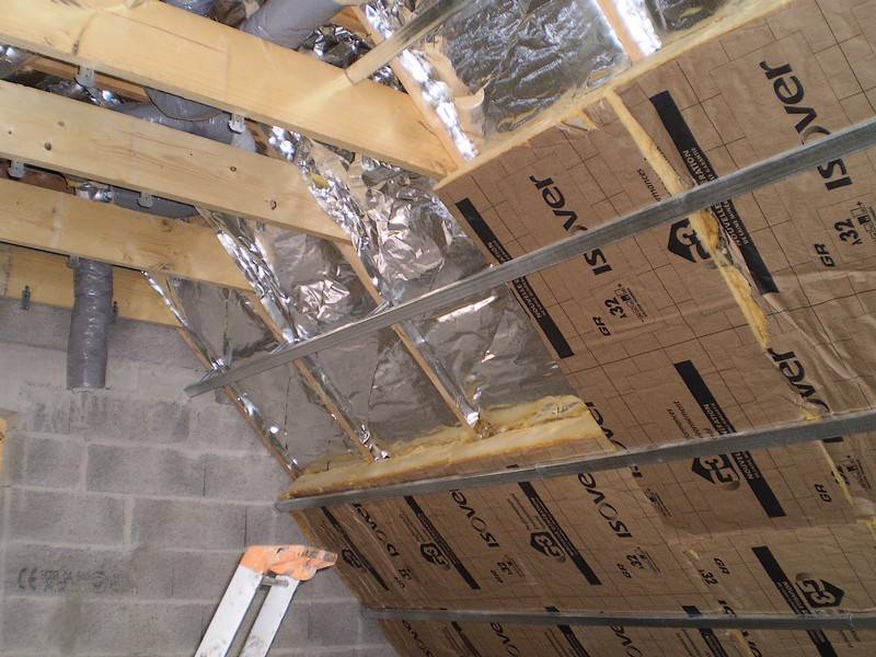 Isolation de la toiture par l'intérieur