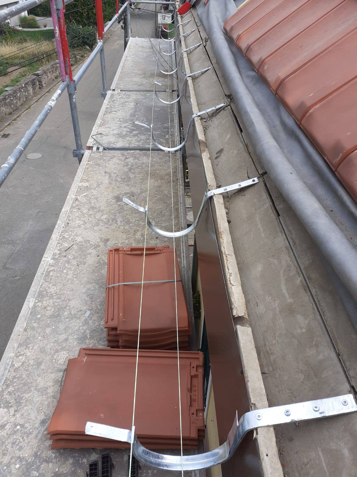 Remplacement de gouttières en zinc