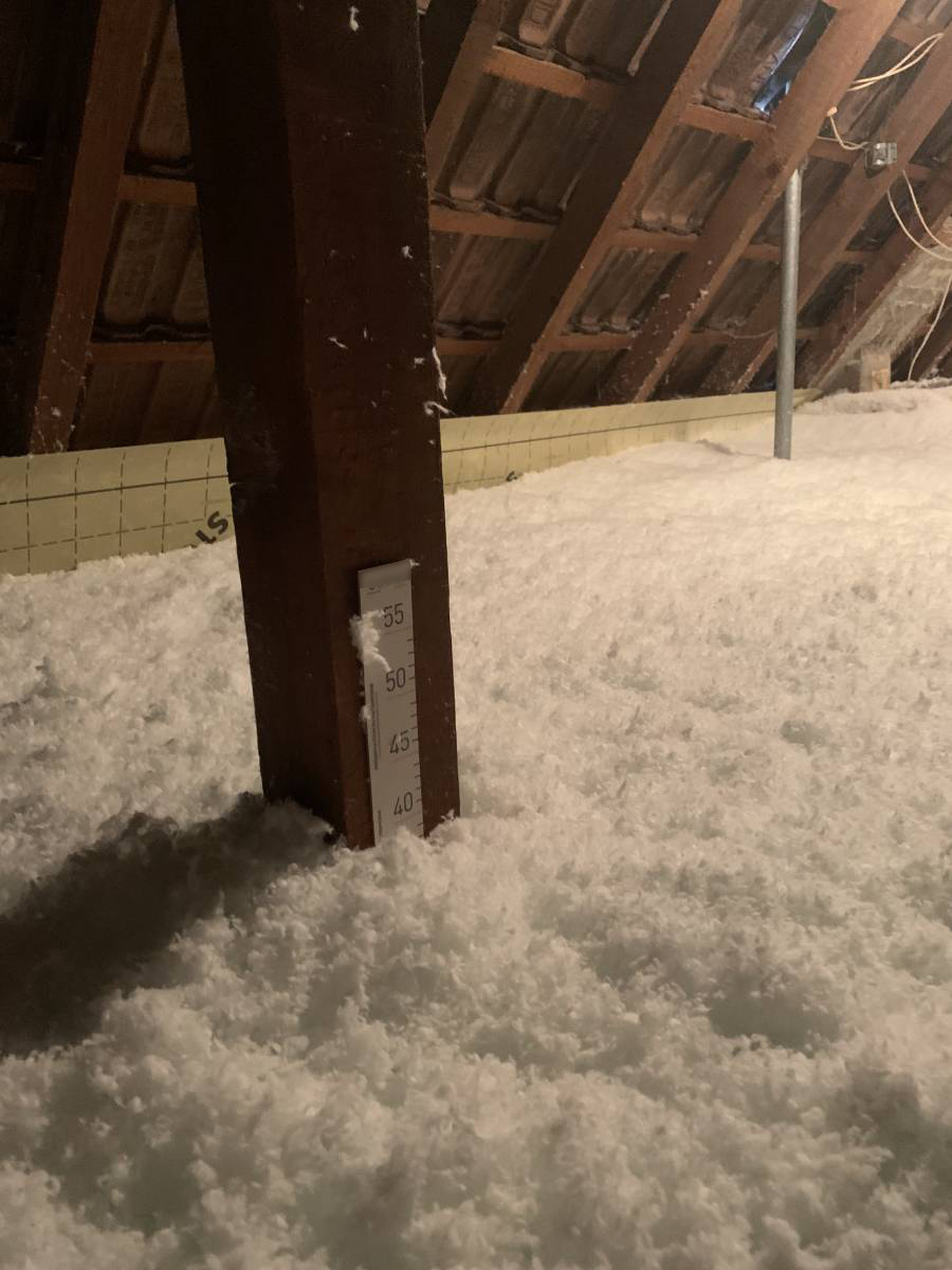 Isolation des combles et pose d'un pare vapeur et soufflage